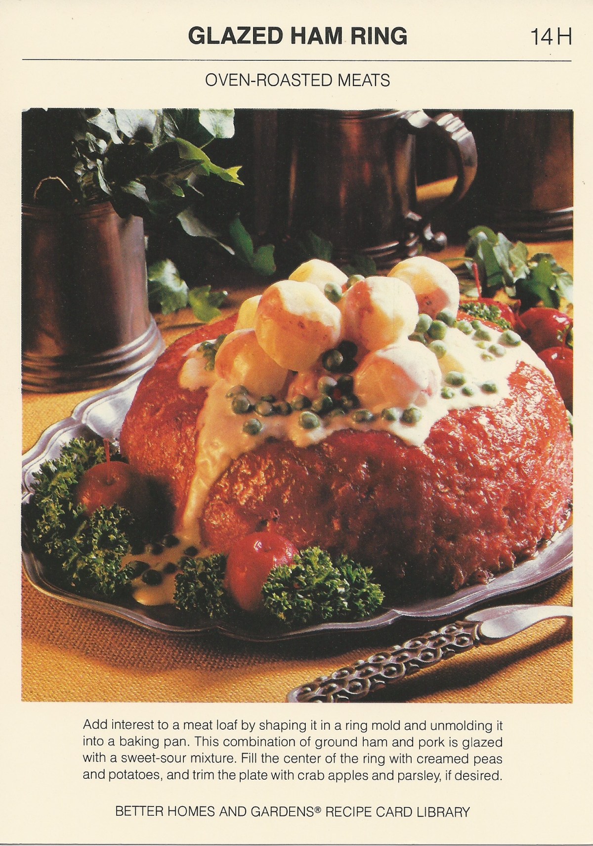 In Ham Rin Glazed Ham Ring | Vintage Recipe Cards